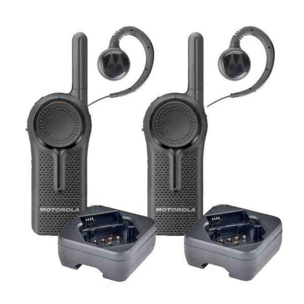2er Set Motorola CLR 446 PLUS UHF Mit Ohrhörern Und Ladegeräten