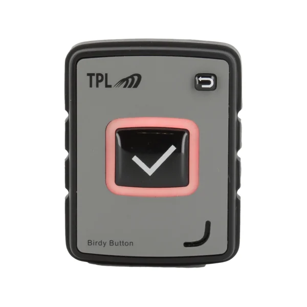 Birdy Button Intelligente Notfalltaste Und Tracker Kompakt Vorderseite Alarm Aktiviert