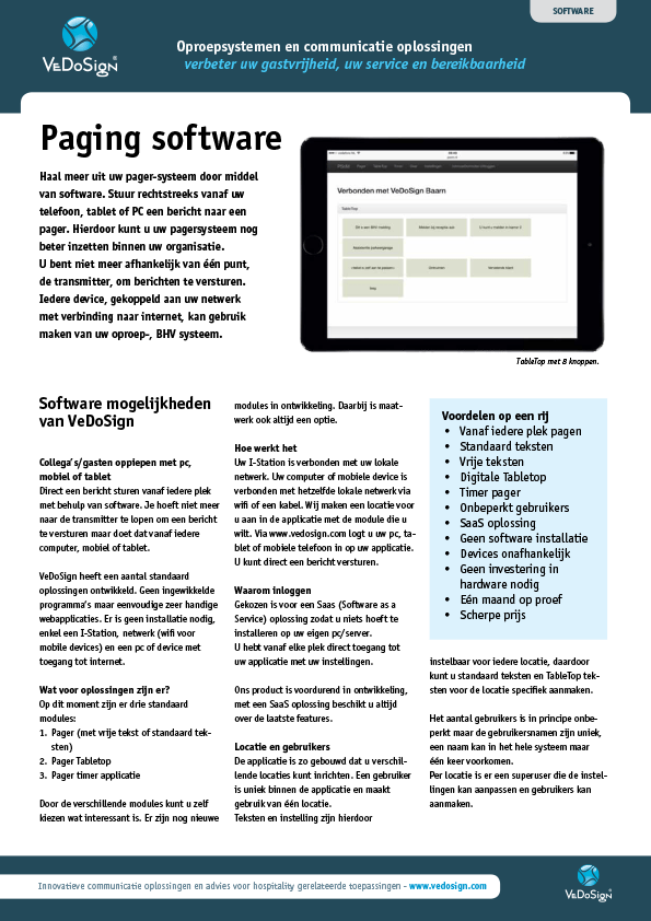 Brochure Paging Software VeDoSign