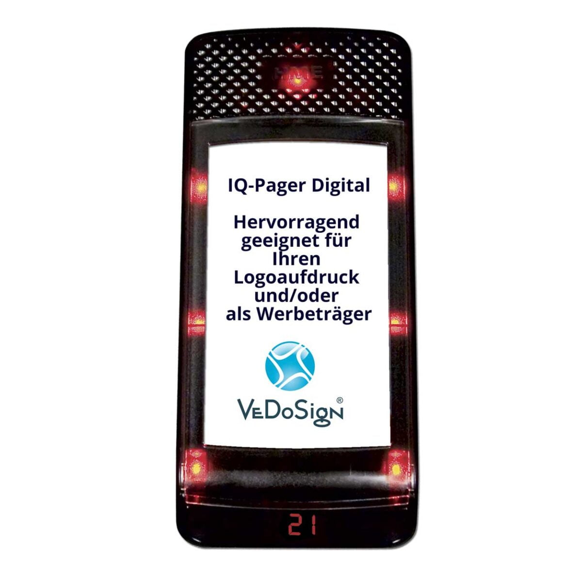 IQ-Pager-Digitaal-Ihren-Logoaufdruck-