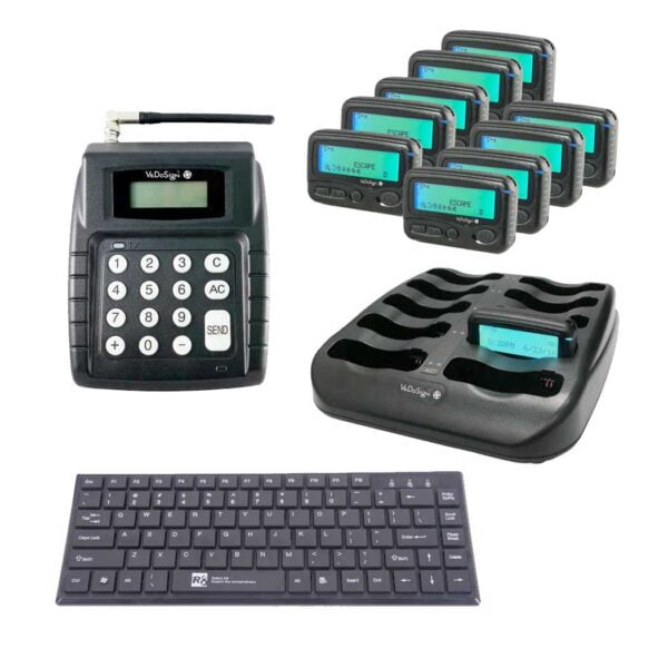 Komplettes Pager System Mit 10 Alpha Pagern V27