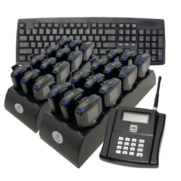 Komplettes SmartCall System Mit 24 SmartCall Colour Belt Pagern