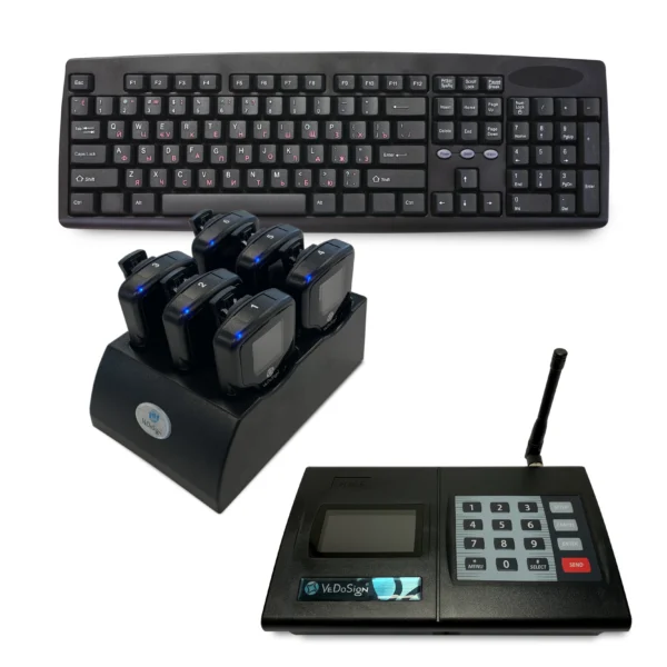 Komplettes SmartCall RufSystem Mit 6 SmartCall Colour Belt Pagern Und I Station Premium Transmitter