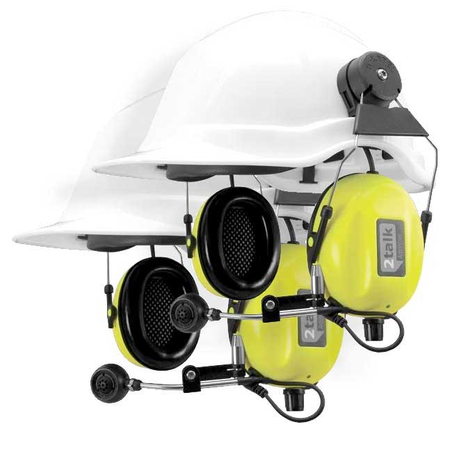 SWATCOM 2talk Headset System Mit 2 Headsets Mit Helmhalterung Gelb