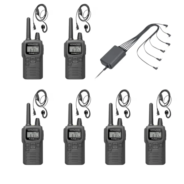 Set Mit SECHS Kenwood PKT 300 Funkgerät Kompakt Lizenzfrei Mit C Ohrhörer K1
