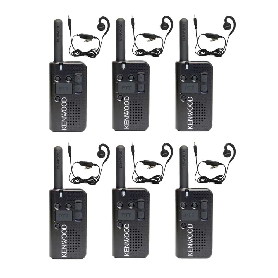 6er-Set Kenwood PKT 23e mit Ohren und Multicharger