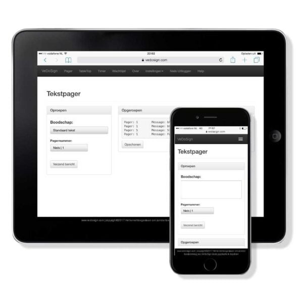 Software-Tekstpager-Modul-ipad-iphone-standaard