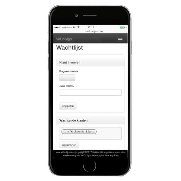 Software Warteliste Modul Iphone Kunde Knopf