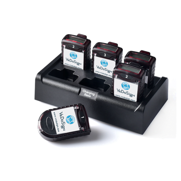 Top View Pager VeDoSign In 6 Position Charger Atmosphäre
