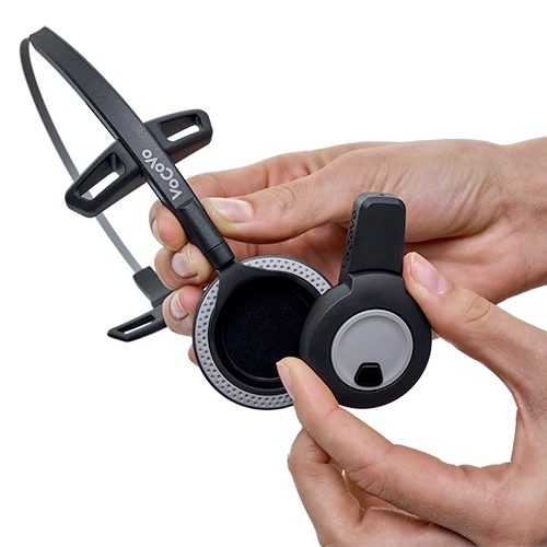 VoCoVo Link S5e Headset – einfaches Aufladen und Montieren im täglichen Einsatz.