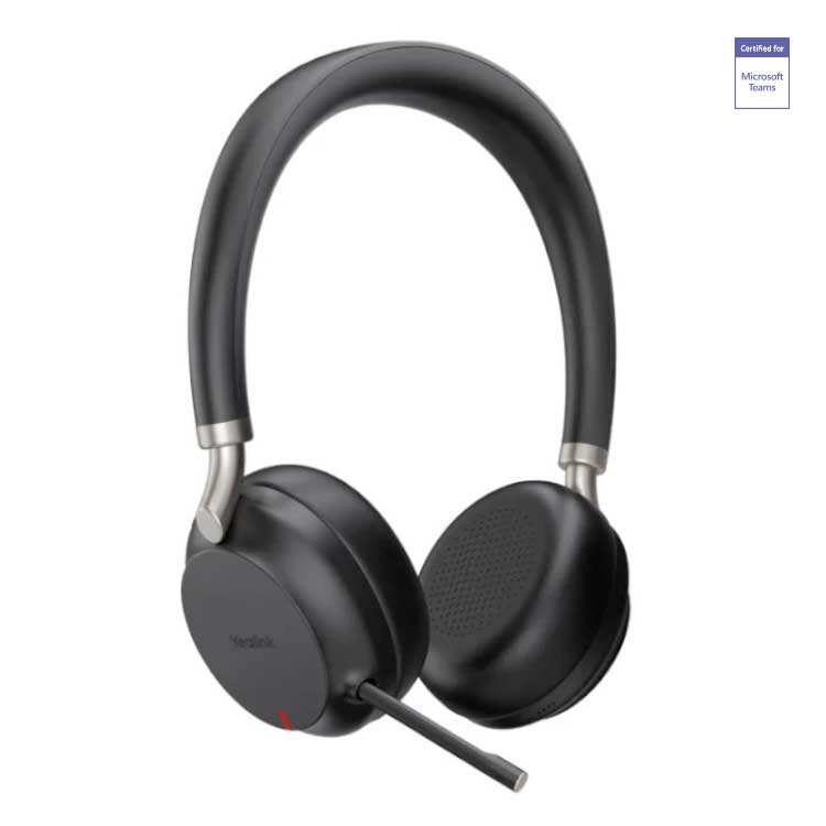 Yealink BH72 Dual Teams Kopfhörer Headset Schwarzes Bluetooth Headset Mit Acoustic Shield Technologie Microsoft