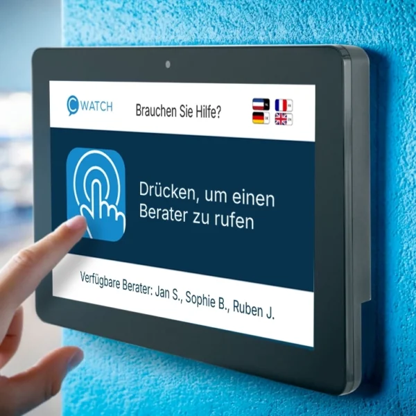 CPanel Rufknopf Tablet Kundenservice Kombination CWatch Touchscreen Taste