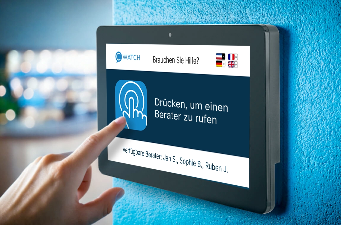 CPanel Rufknopf Tablet Kundenservice Kombination CWatch Touchscreen