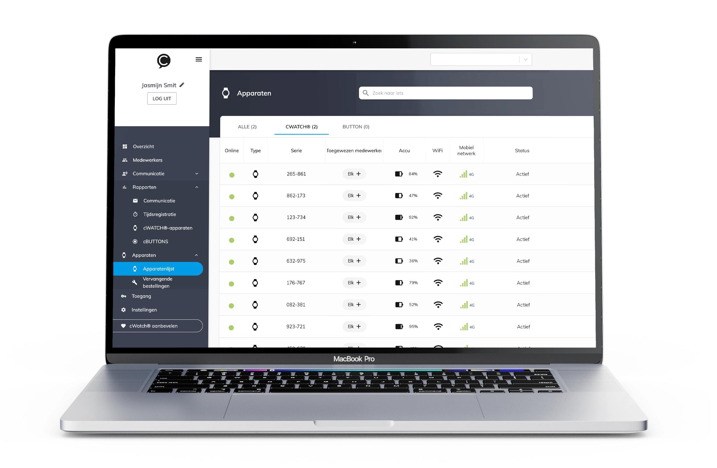 CWatch Team Watch Kommunikation CDashboard Notebook